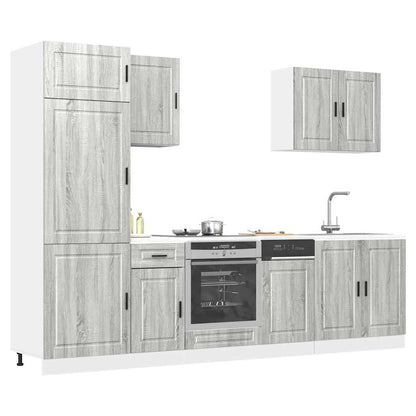 vidaXL 7 Piece Kitchen Cabinet Set "Porto" Grey Sonoma Engineered Wood 1