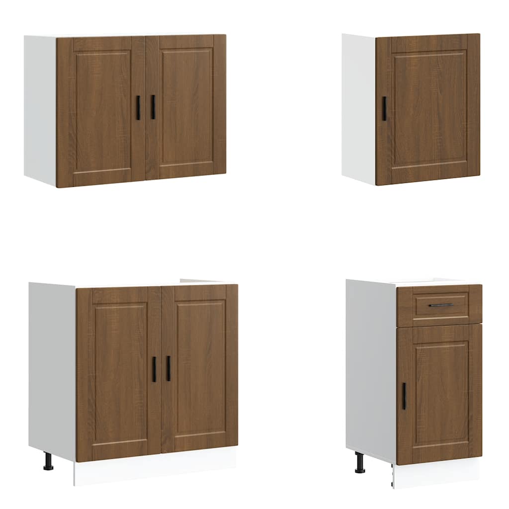 vidaXL 7 Piece Kitchen Cabinet Set "Porto" Brown Oak Engineered Wood 4