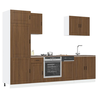 vidaXL 7 Piece Kitchen Cabinet Set "Porto" Brown Oak Engineered Wood 1