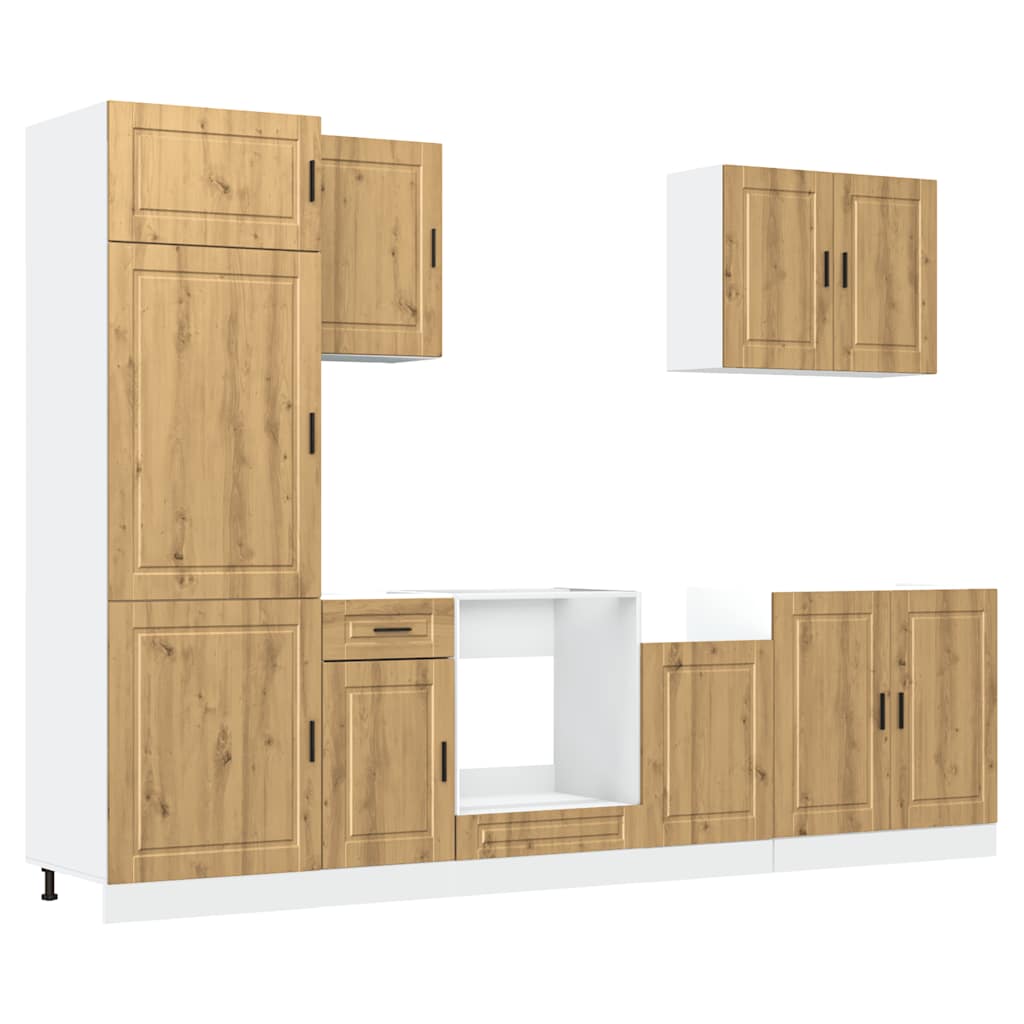 vidaXL 7 Piece Kitchen Cabinet Set "Kalmar" Artisan Oak Engineered Wood 2