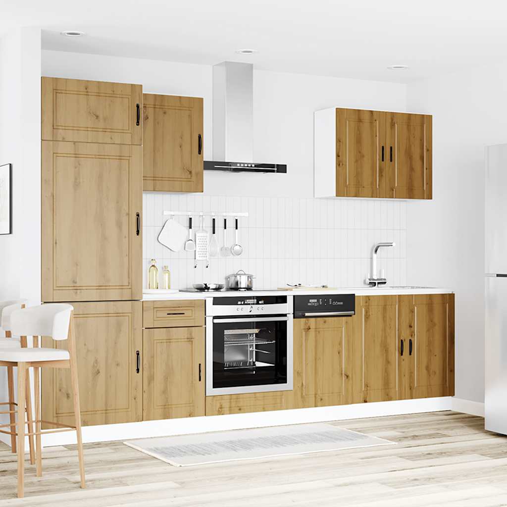 vidaXL 7 Piece Kitchen Cabinet Set "Kalmar" Artisan Oak Engineered Wood 3