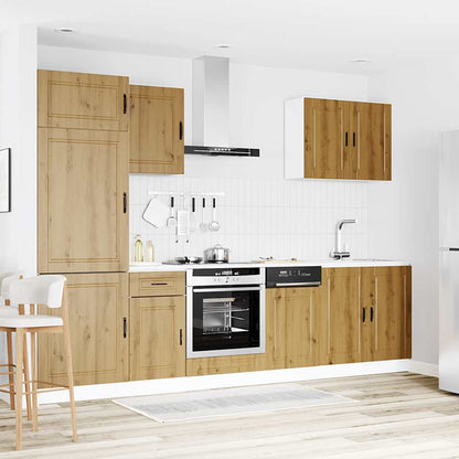 vidaXL 7 Piece Kitchen Cabinet Set "Kalmar" Artisan Oak Engineered Wood 3