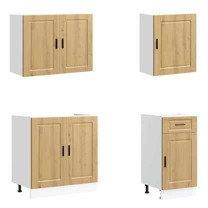 vidaXL 7 Piece Kitchen Cabinet Set "Kalmar" Artisan Oak Engineered Wood 4