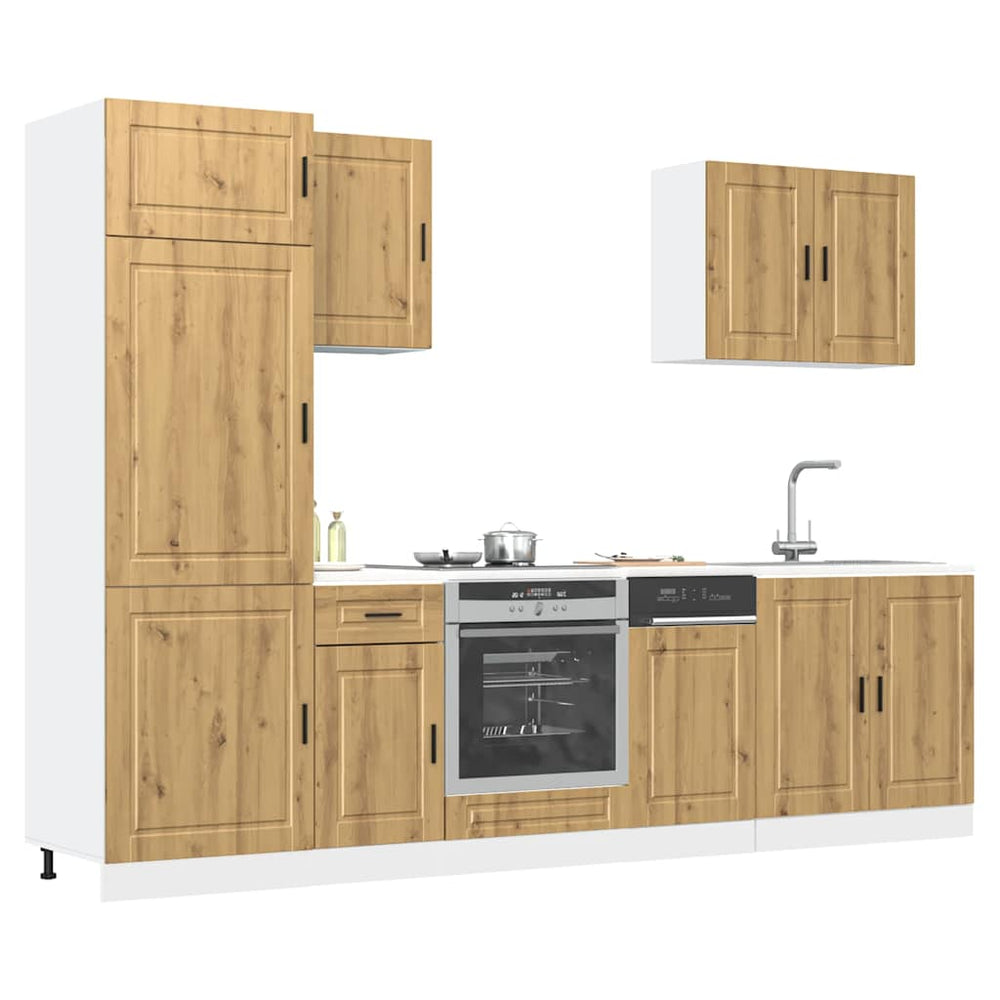 vidaXL 7 Piece Kitchen Cabinet Set "Kalmar" Artisan Oak Engineered Wood