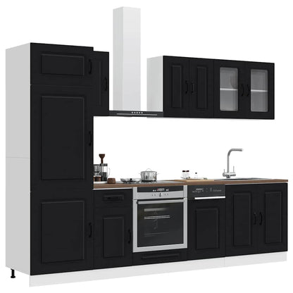 vidaXL 8 Piece Kitchen Cabinet Set "Kalmar" Black Engineered Wood 3