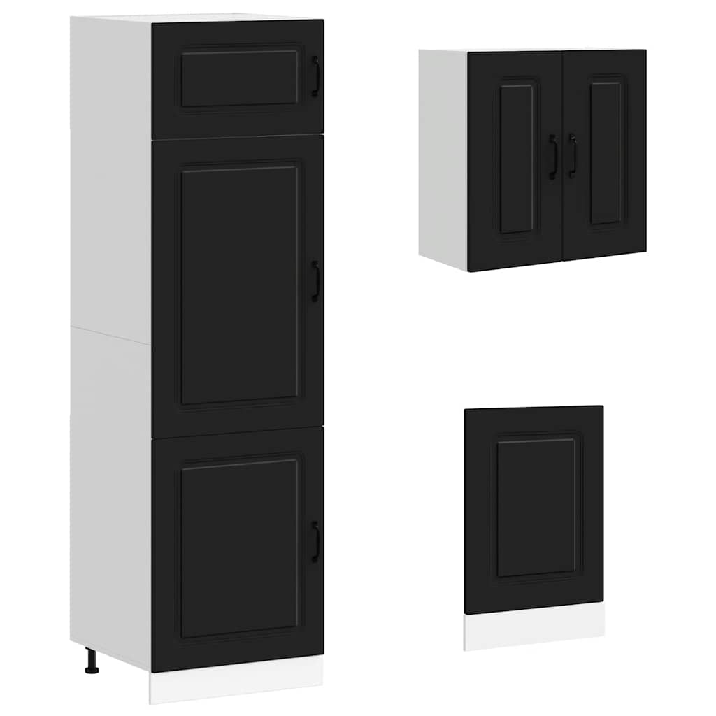 vidaXL 8 Piece Kitchen Cabinet Set "Kalmar" Black Engineered Wood 5