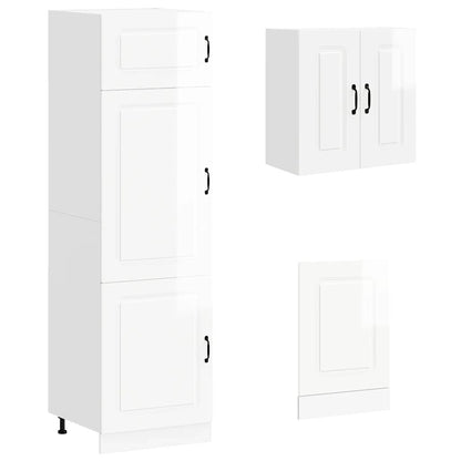 vidaXL 8 Piece Kitchen Cabinet Set "Kalmar" High Gloss White 5