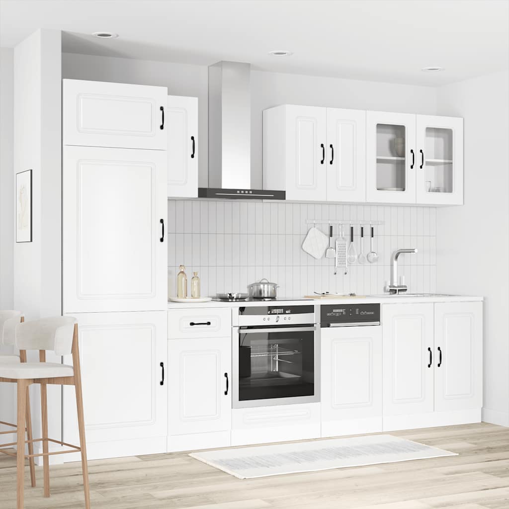 vidaXL 8 Piece Kitchen Cabinet Set "Kalmar" High Gloss White 1