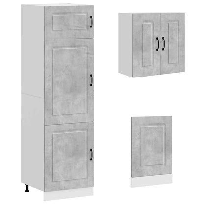 vidaXL 8 Piece Kitchen Cabinet Set "Kalmar" Concrete Grey Engineered Wood 5