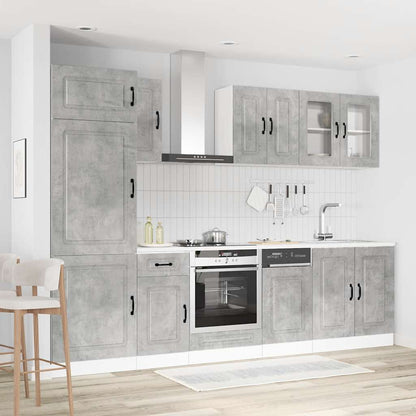 vidaXL 8 Piece Kitchen Cabinet Set "Kalmar" Concrete Grey Engineered Wood 1