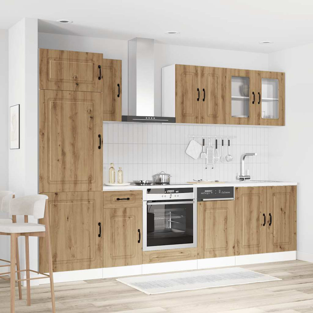 vidaXL 8 Piece Kitchen Cabinet Set "Kalmar" Artisan Oak Engineered Wood