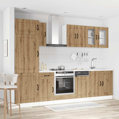 vidaXL 8 Piece Kitchen Cabinet Set "Kalmar" Artisan Oak Engineered Wood 1