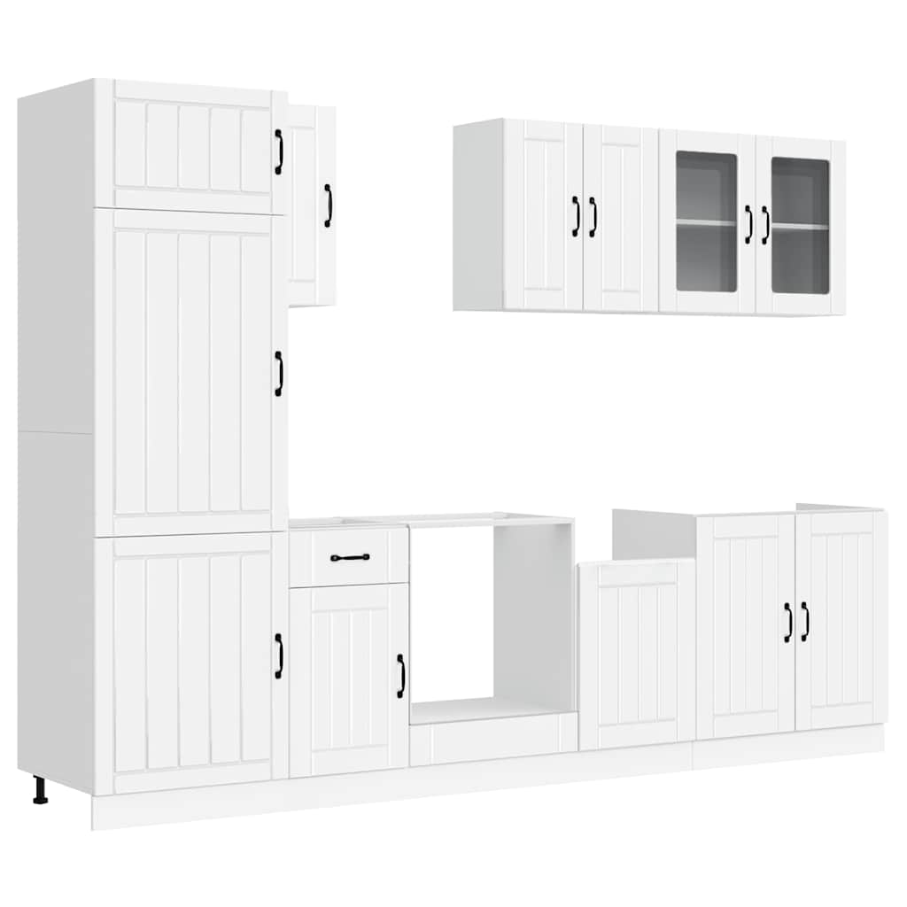 vidaXL 8 Piece Kitchen Cabinet Set "Lucca" White Engineered Wood 2