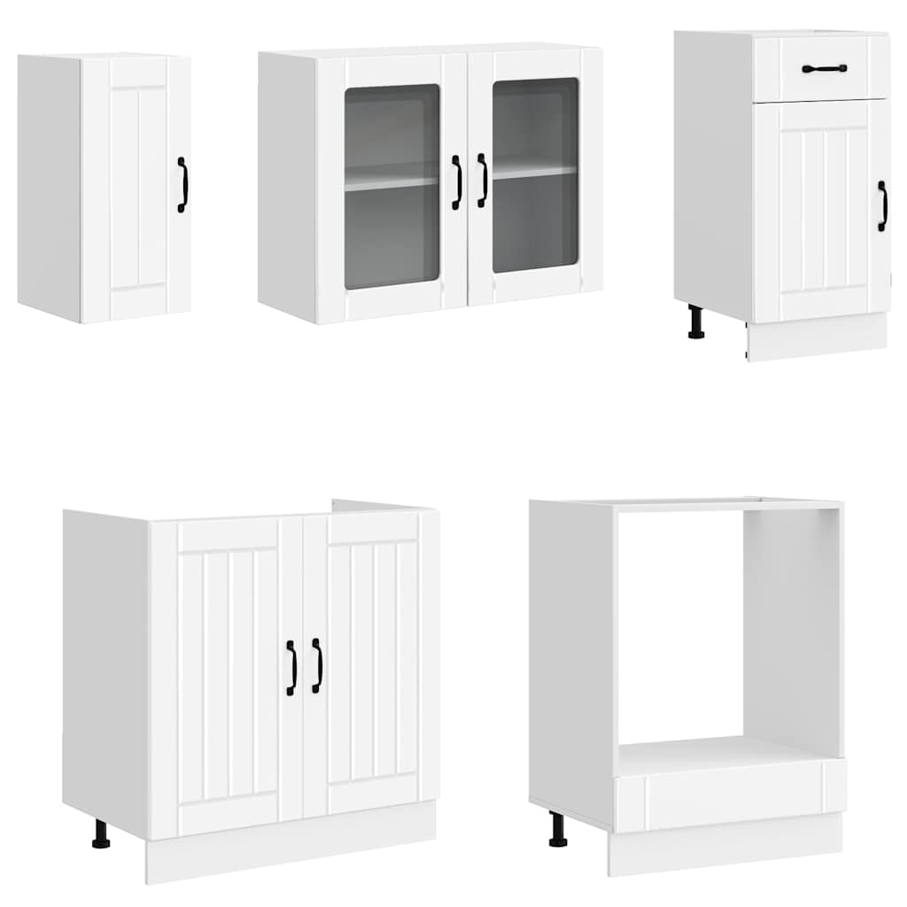 vidaXL 8 Piece Kitchen Cabinet Set "Lucca" White Engineered Wood 4