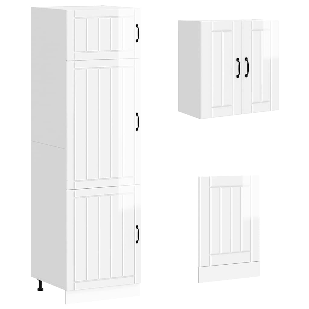 vidaXL 8 Piece Kitchen Cabinet Set "Lucca" High Gloss White Engineered Wood 5