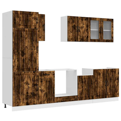 vidaXL 8 Piece Kitchen Cabinet Set "Lucca" Smoked Oak Engineered Wood 2