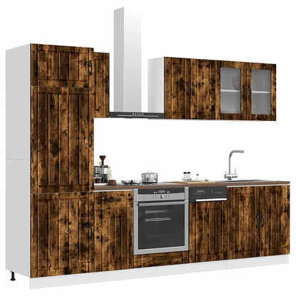 vidaXL 8 Piece Kitchen Cabinet Set "Lucca" Smoked Oak Engineered Wood 3