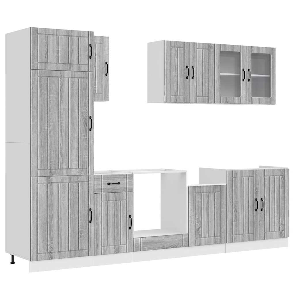 vidaXL 8 Piece Kitchen Cabinet Set "Kalmar" Grey Sonoma Engineered Wood 2