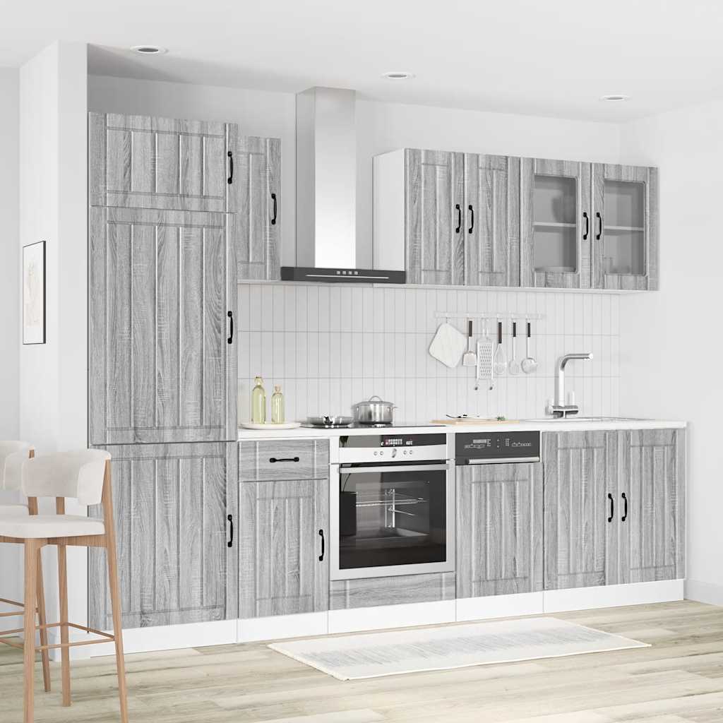 vidaXL 8 Piece Kitchen Cabinet Set "Kalmar" Grey Sonoma Engineered Wood 1
