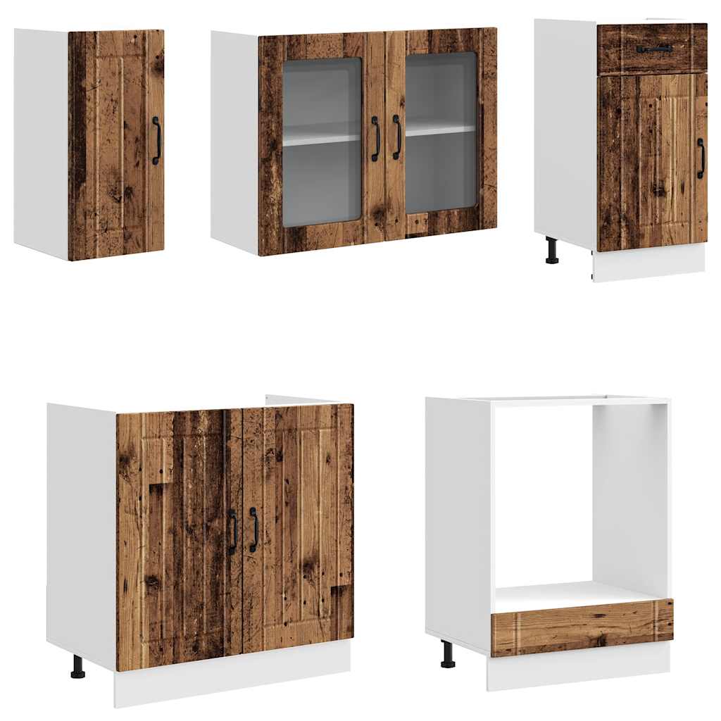 vidaXL 8 Piece Kitchen Cabinet Set "Kalmar" Old Wood Engineered Wood 4