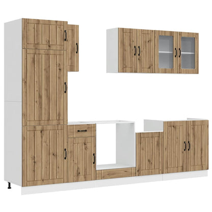 vidaXL 8 Piece Kitchen Cabinet Set "Kalmar" Artisan Oak Engineered Wood 2