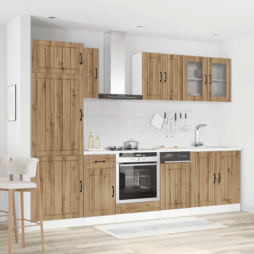 vidaXL 8 Piece Kitchen Cabinet Set "Kalmar" Artisan Oak Engineered Wood