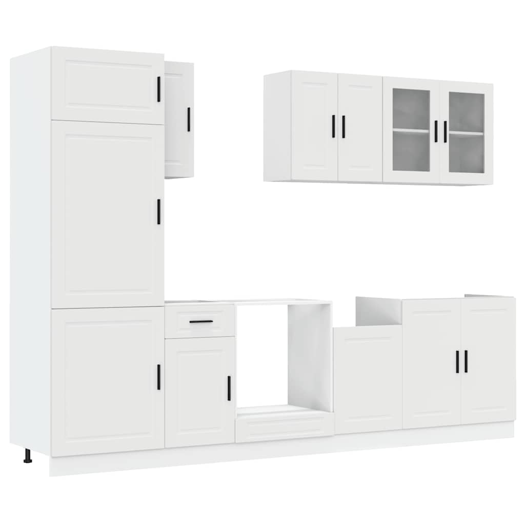 vidaXL 8 Piece Kitchen Cabinet Set "Porto" White Engineered Wood 2