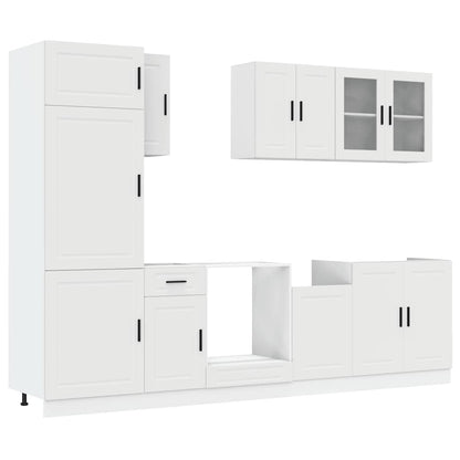 vidaXL 8 Piece Kitchen Cabinet Set "Porto" White Engineered Wood 2