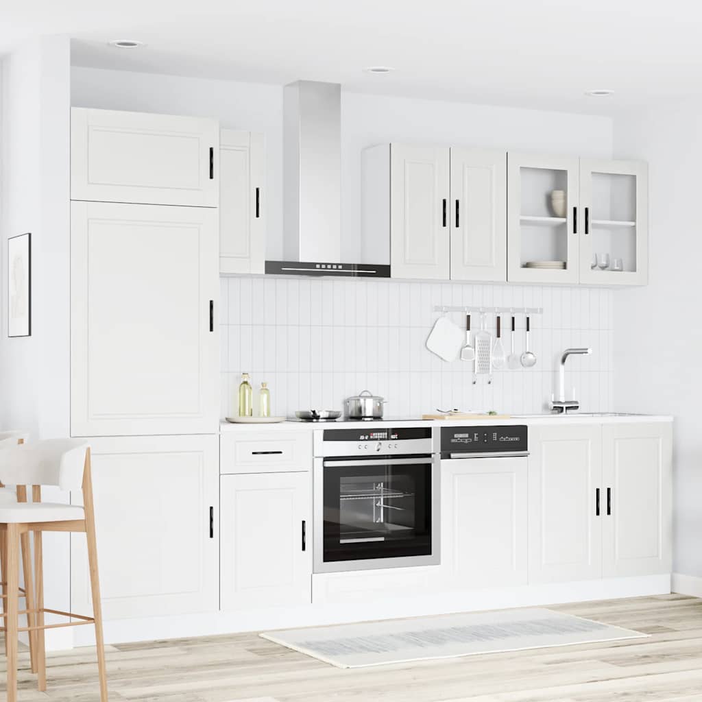 vidaXL 8 Piece Kitchen Cabinet Set "Porto" White Engineered Wood 3