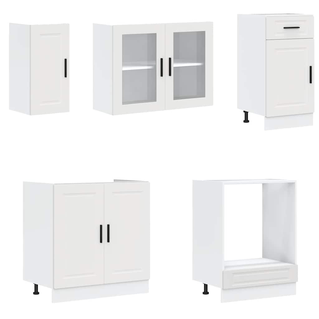 vidaXL 8 Piece Kitchen Cabinet Set "Porto" White Engineered Wood 4