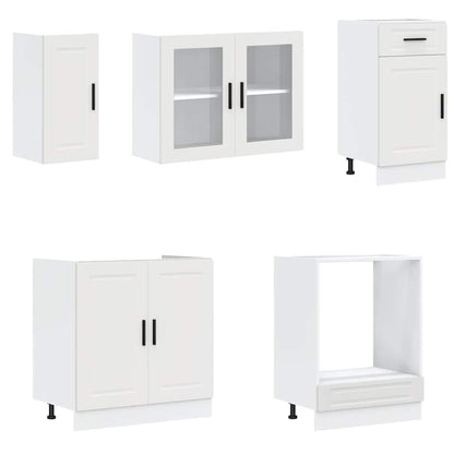 vidaXL 8 Piece Kitchen Cabinet Set "Porto" White Engineered Wood 4