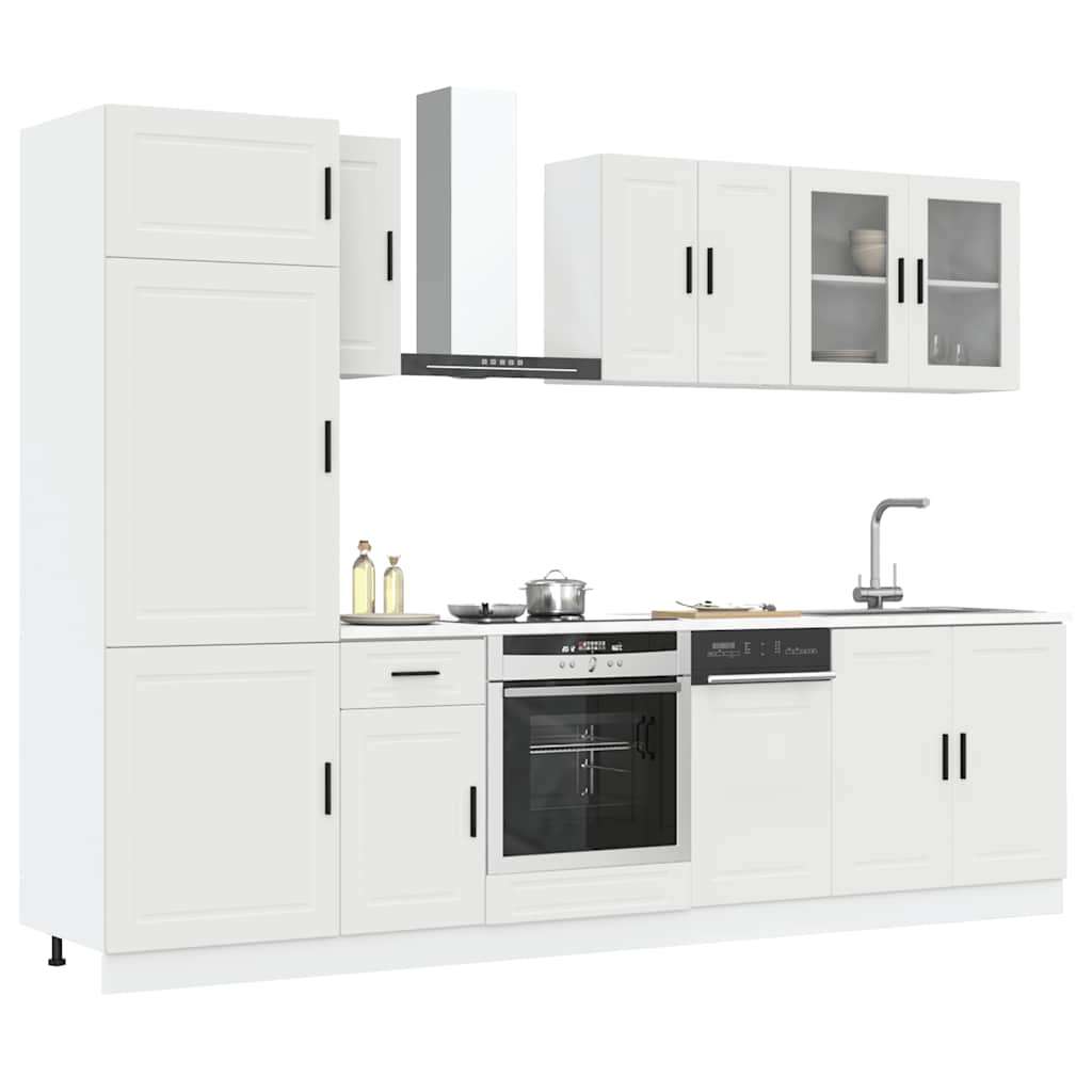 vidaXL 8 Piece Kitchen Cabinet Set "Porto" White Engineered Wood 1