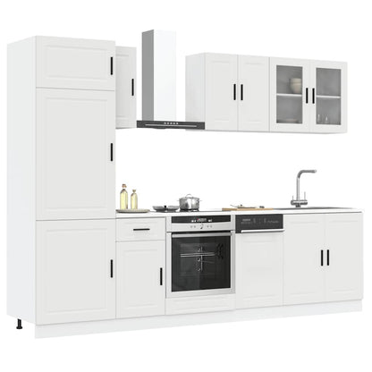 vidaXL 8 Piece Kitchen Cabinet Set "Porto" White Engineered Wood 1