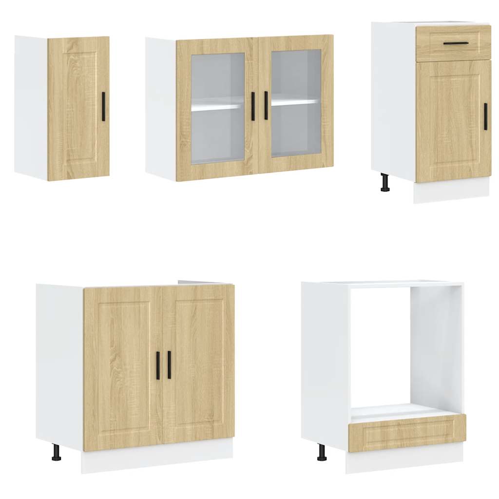 vidaXL 8 Piece Kitchen Cabinet Set "Porto" Sonoma Oak Engineered Wood 4