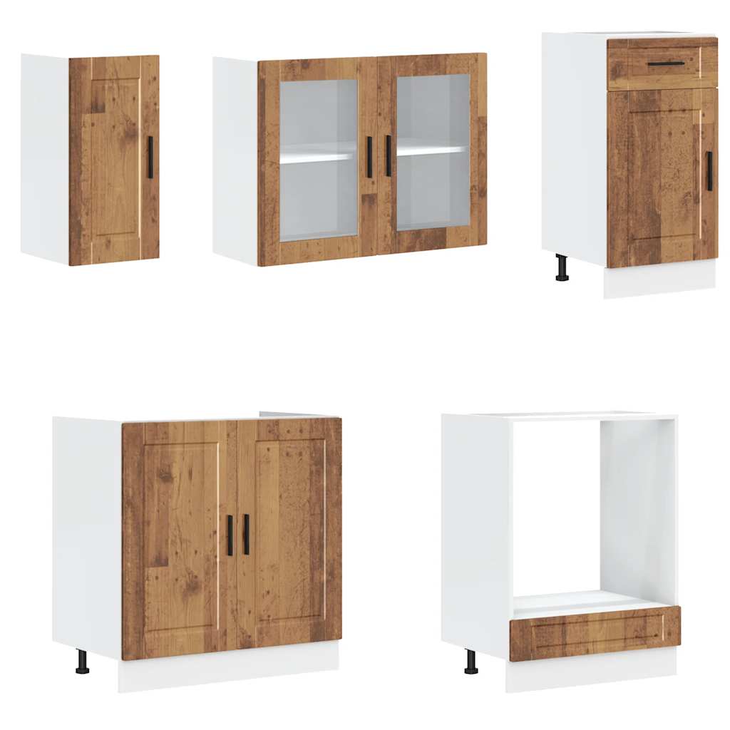 vidaXL 8 Piece Kitchen Cabinet Set "Kalmar" Old Wood Engineered Wood 4