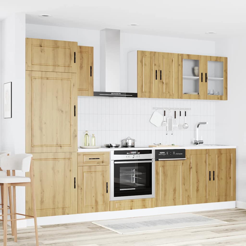 vidaXL 8 Piece Kitchen Cabinet Set "Kalmar" Artisan Oak Engineered Wood 3