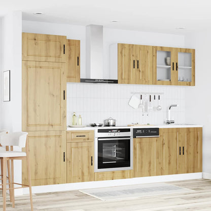vidaXL 8 Piece Kitchen Cabinet Set "Kalmar" Artisan Oak Engineered Wood 3
