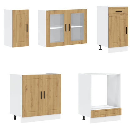 vidaXL 8 Piece Kitchen Cabinet Set "Kalmar" Artisan Oak Engineered Wood 4