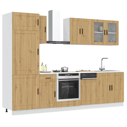 vidaXL 8 Piece Kitchen Cabinet Set "Kalmar" Artisan Oak Engineered Wood 1