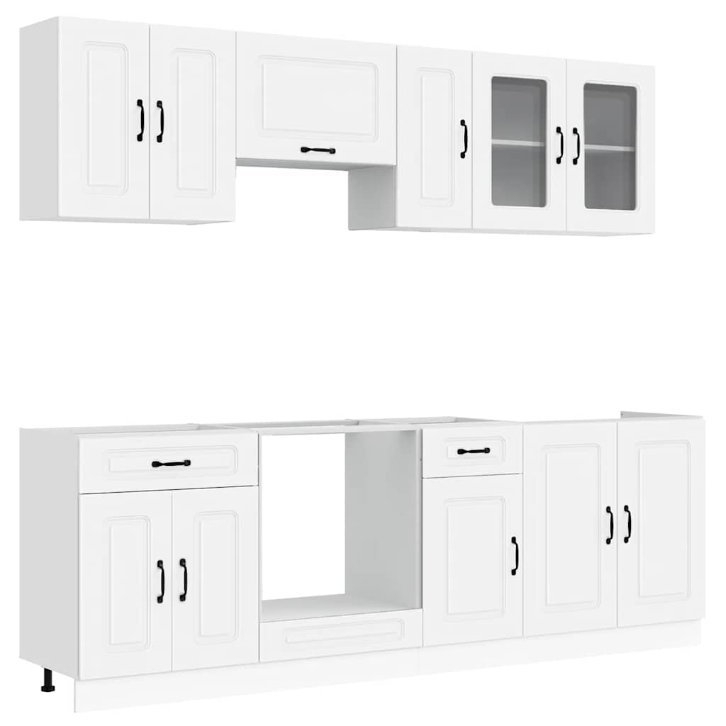 vidaXL 8 Piece Kitchen Cabinet Set "Kalmar" White Engineered Wood 2