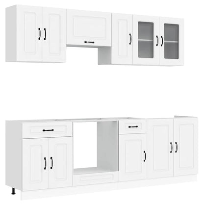 vidaXL 8 Piece Kitchen Cabinet Set "Kalmar" White Engineered Wood 2