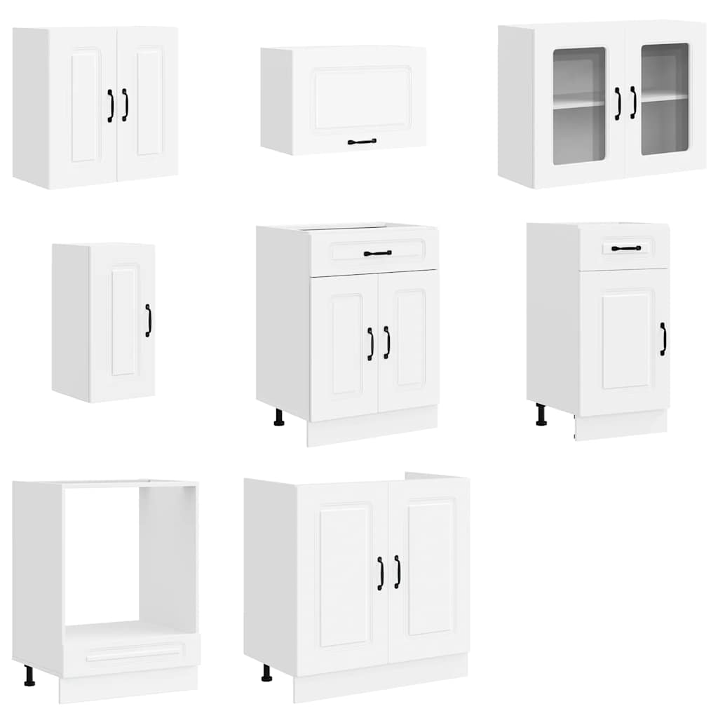 vidaXL 8 Piece Kitchen Cabinet Set "Kalmar" White Engineered Wood 4