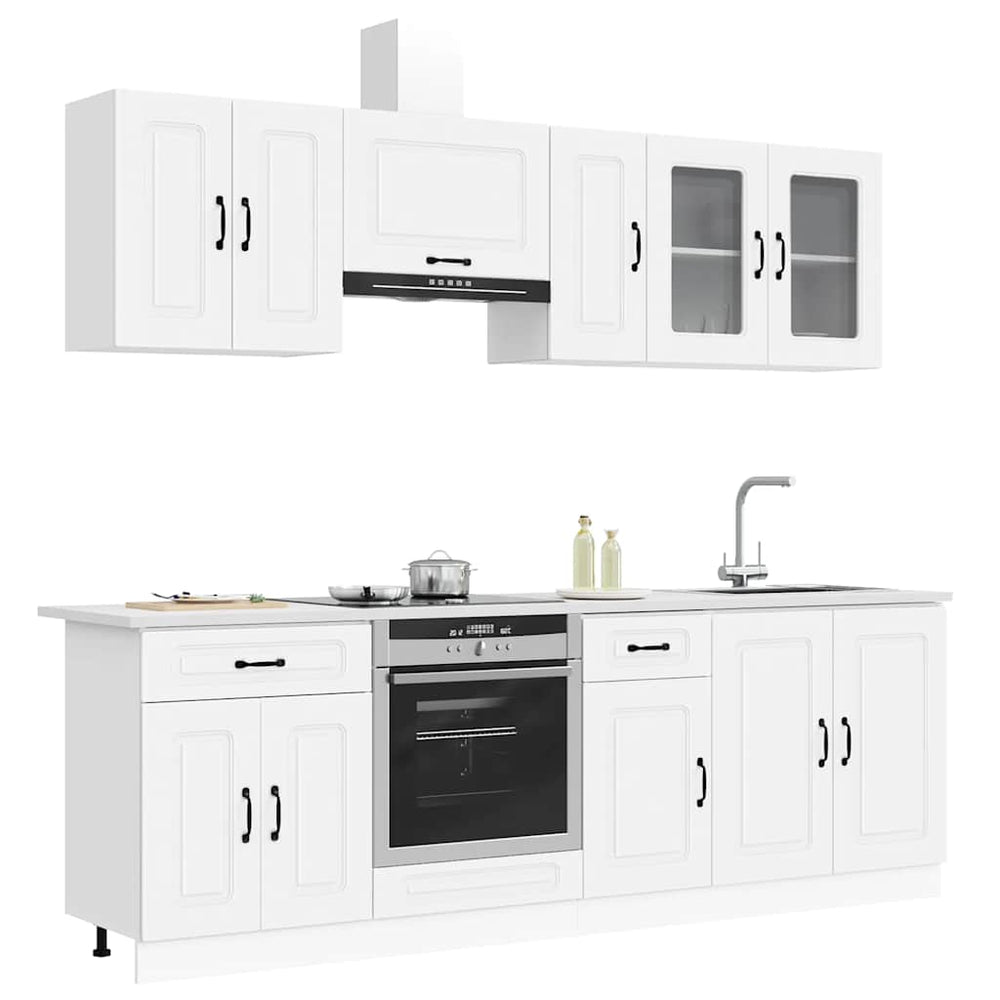 vidaXL 8 Piece Kitchen Cabinet Set "Kalmar" White Engineered Wood
