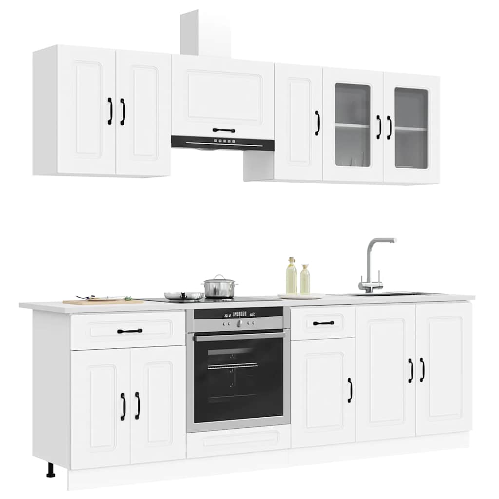 vidaXL 8 Piece Kitchen Cabinet Set "Kalmar" White Engineered Wood 1