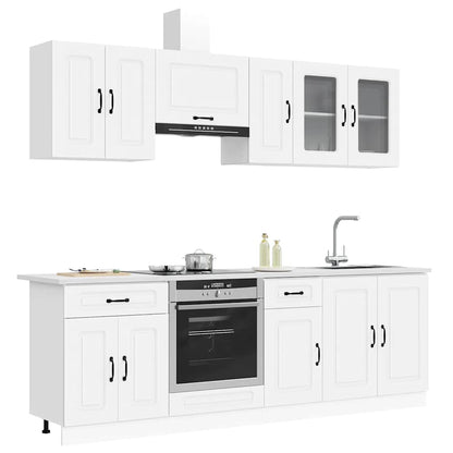 vidaXL 8 Piece Kitchen Cabinet Set "Kalmar" White Engineered Wood 1