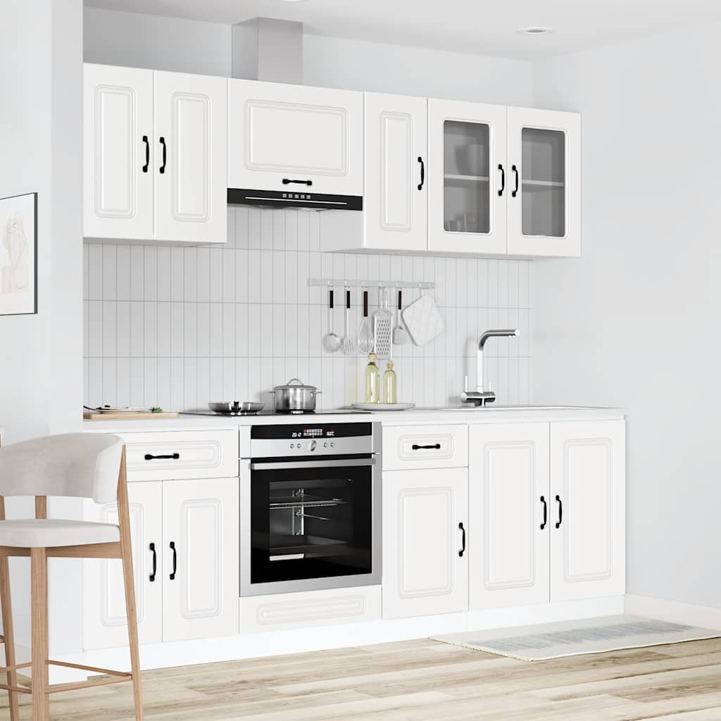vidaXL 8 Piece Kitchen Cabinet Set "Kalmar" High Gloss White Engineered Wood 3