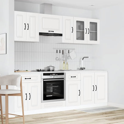 vidaXL 8 Piece Kitchen Cabinet Set "Kalmar" High Gloss White Engineered Wood 3