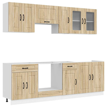 vidaXL 8 Piece Kitchen Cabinet Set Kalmar Sonoma Oak Engineered Wood 2