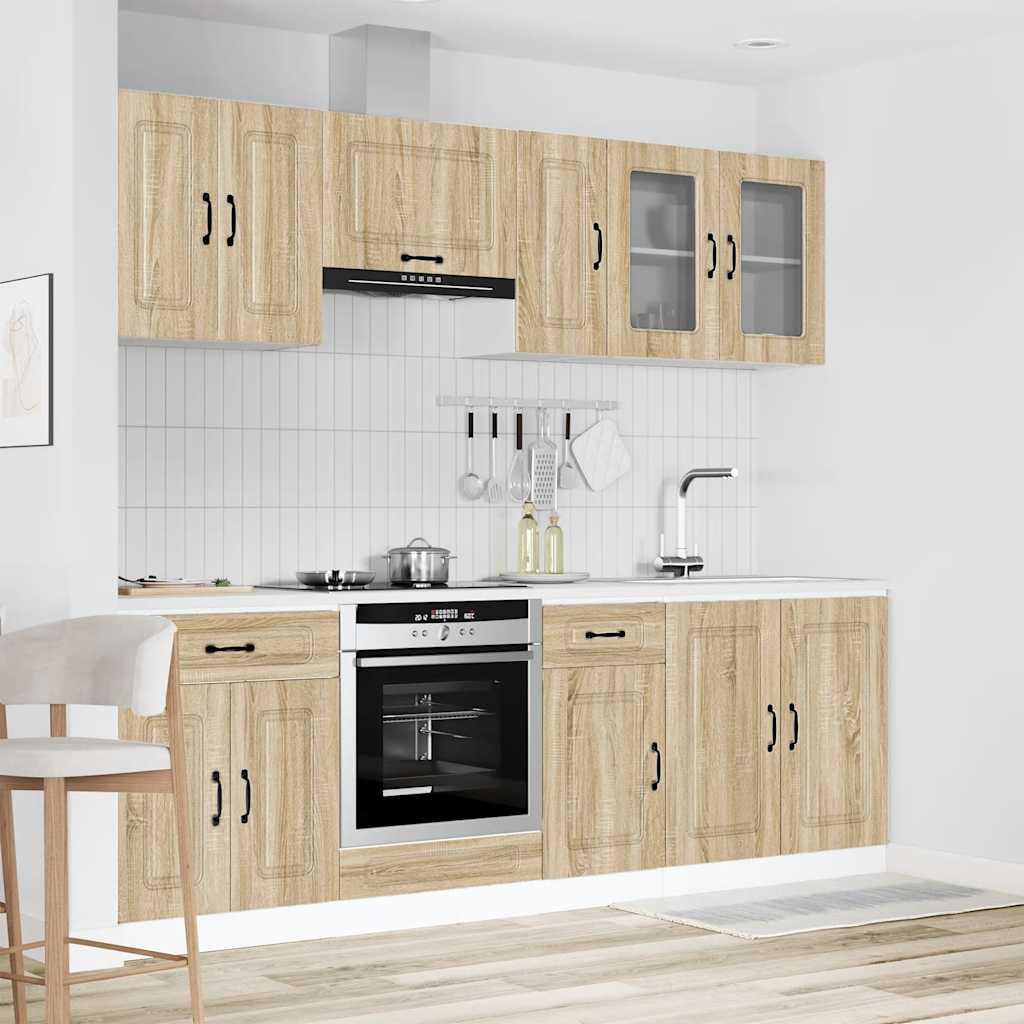 vidaXL 8 Piece Kitchen Cabinet Set Kalmar Sonoma Oak Engineered Wood 3