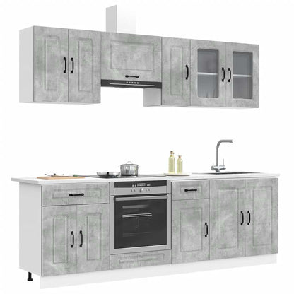 vidaXL 8 Piece Kitchen Cabinet Set "Kalmar" Concrete Grey Engineered Wood 1